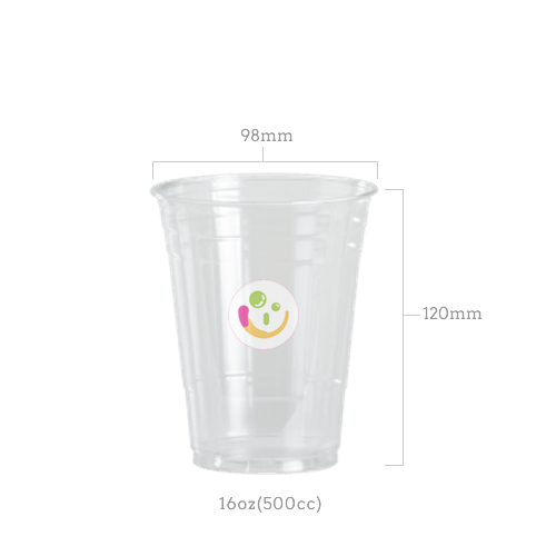 16 Oz PET Plastic Cups (98mm)